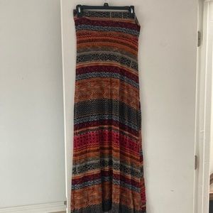 Printed maxi skirt